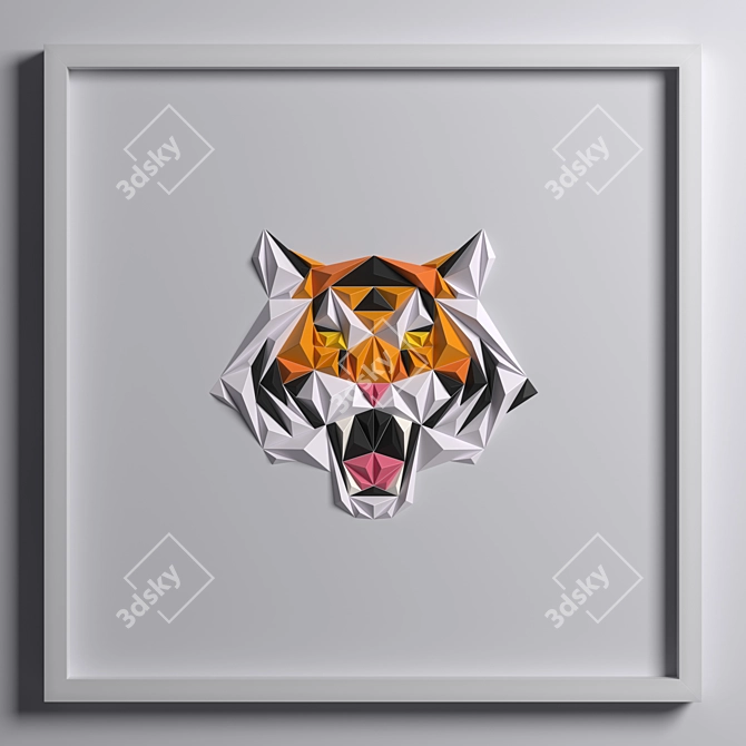 Dimensional Paper ArtWork: Intricate Design 3D model image 1