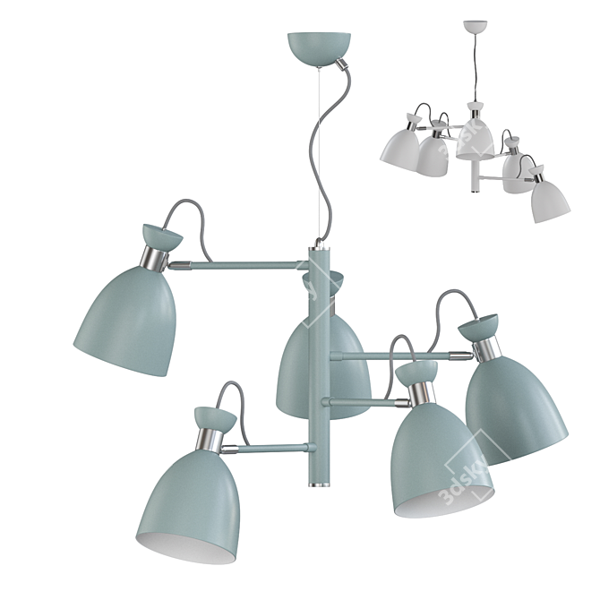 Modern Pendant Chandelier: Lampatron GENT 5 3D model image 1