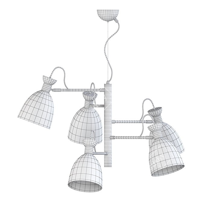 Modern Pendant Chandelier: Lampatron GENT 5 3D model image 3