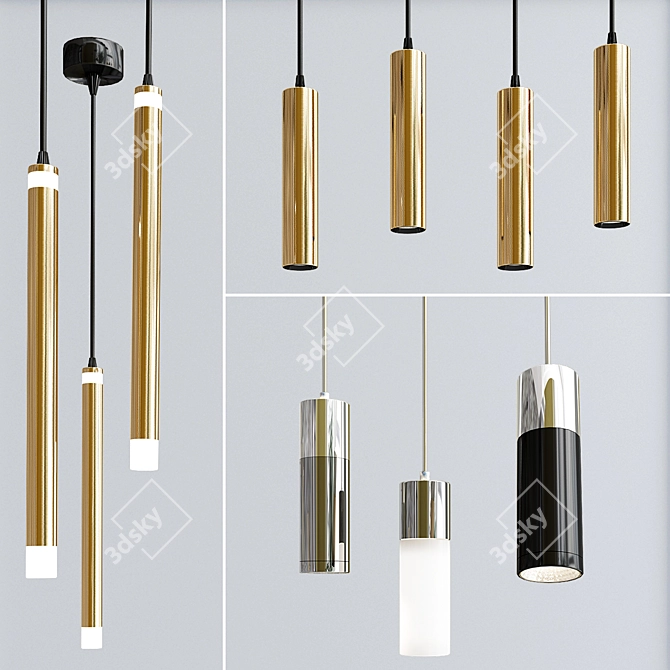 Maestro Topper Pendant Lights 3D model image 1