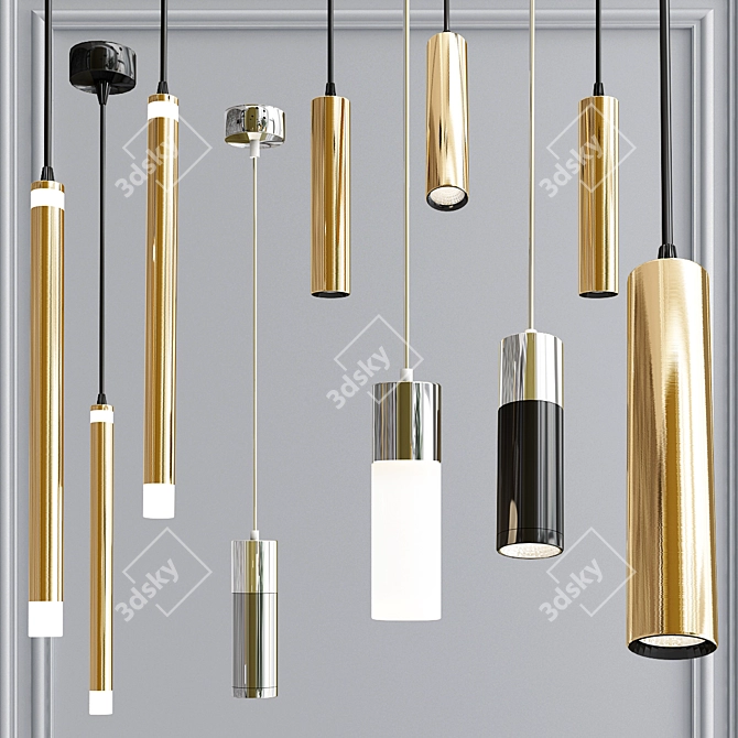 Maestro Topper Pendant Lights 3D model image 2