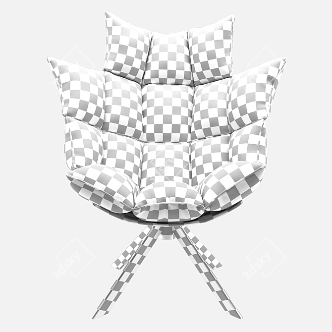 Italian Husk Chair: 108x92x72cm 3D model image 9