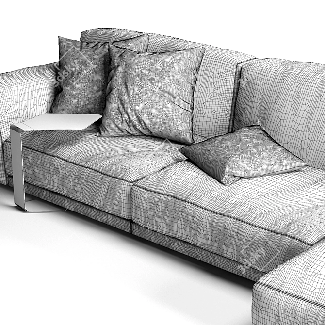 Poliform Paris Seoul Sofa Chaise 3D model image 5
