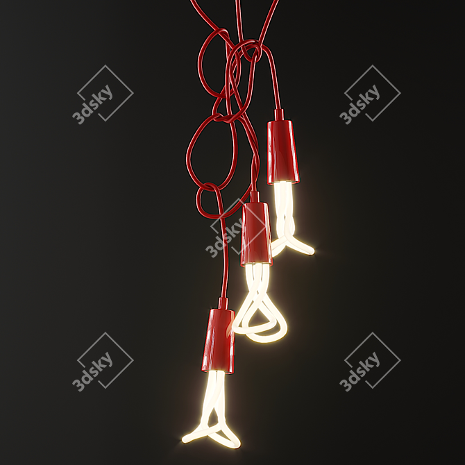 Stylish Drop Cap Pendant Set 3D model image 2