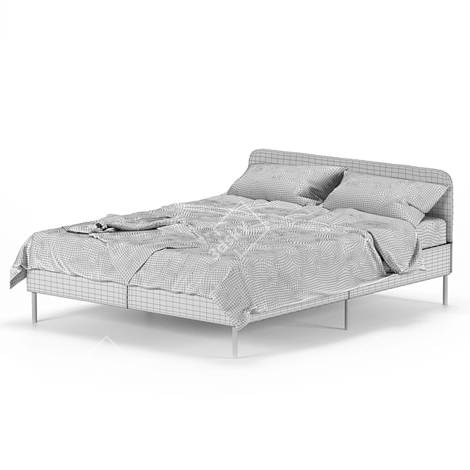 Slattum Double Bed - Comfortable and Cozy 3D model image 2