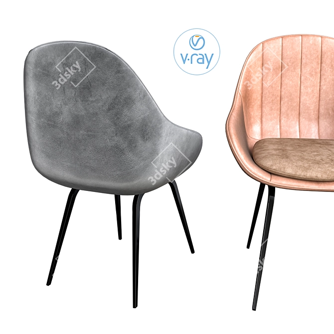 Rotterdam Chair: Modern and Versatile 3D model image 2