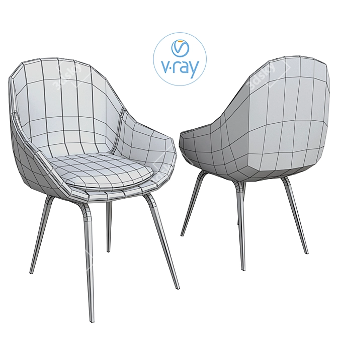 Rotterdam Chair: Modern and Versatile 3D model image 3