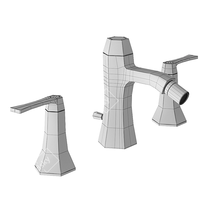 Chérie Bidet Faucet with 3-Hole Design 3D model image 2