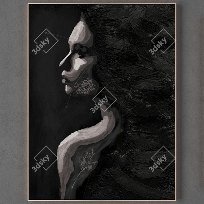 2-Piece Framed Painting Set 3D model image 1