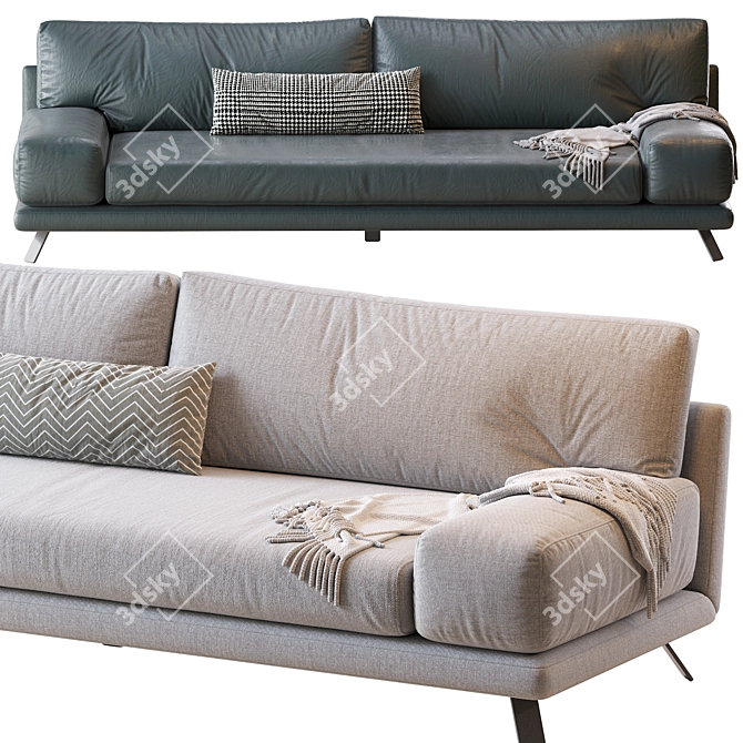 Modern and Sleek IAN Sofa 3D model image 1
