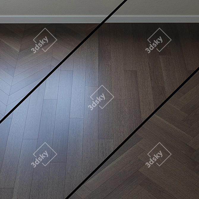 Silver Oak Parquet Board 3D model image 1