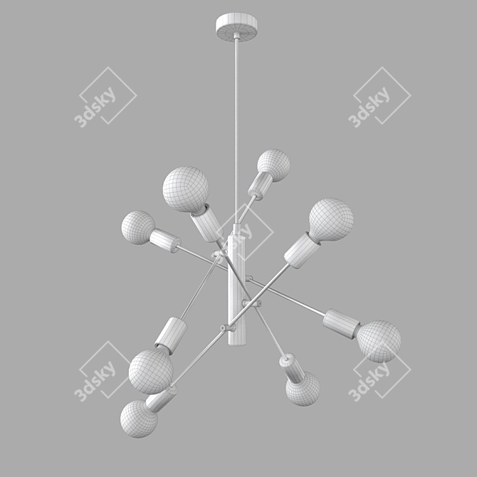 Elegant EGLO Chandelier 14900 3D model image 4