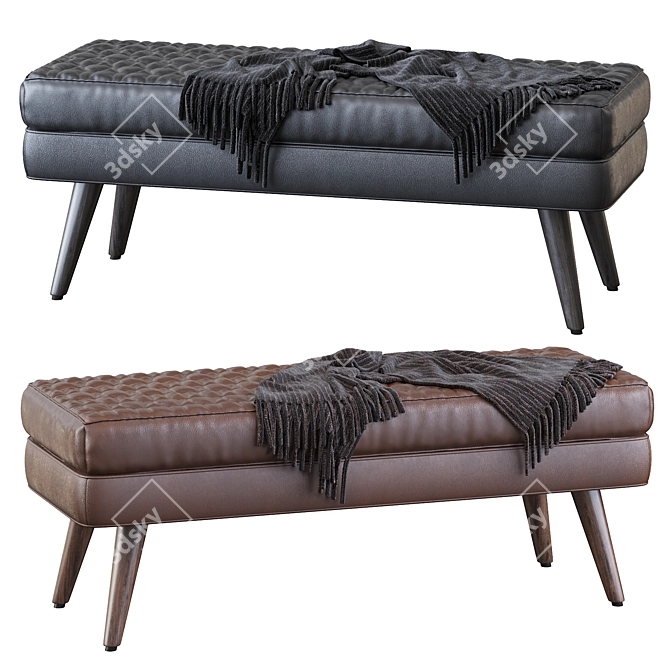 Modern Bench Seat: Stylish, Compact, and Elegant 3D model image 1