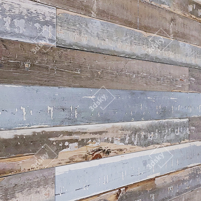 Reclaimed Blue-Grey Cladding 3D model image 2