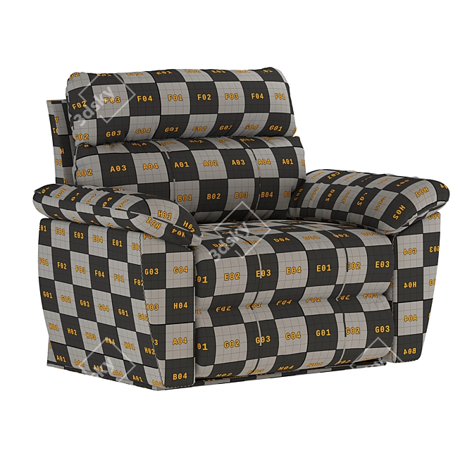 Luxury Leather Armchair: Polys 1 610 386 3D model image 3