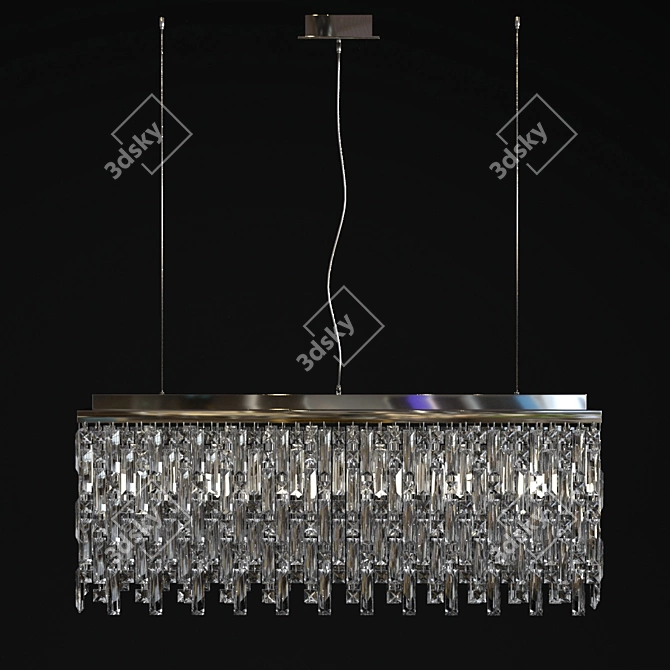 Elegant Crystal Pendant Lamp 3D model image 4