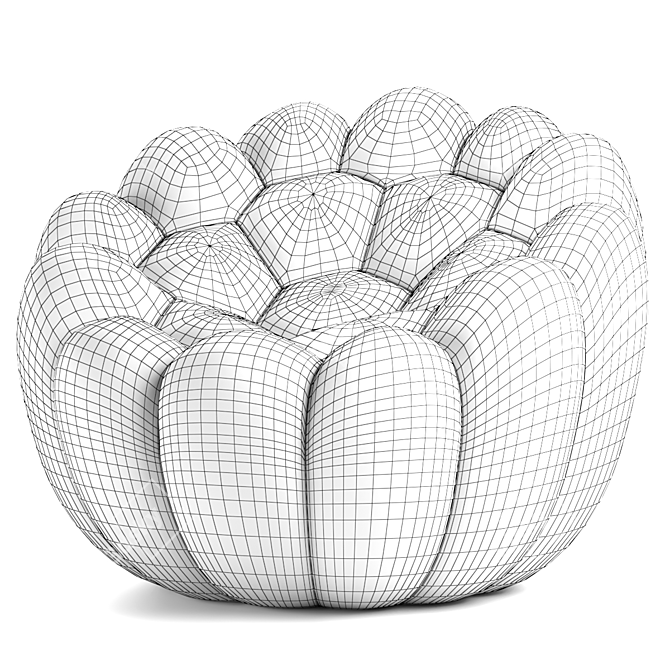 Luxury Comfort: Roche Bobois Bubble Armchair 3D model image 5