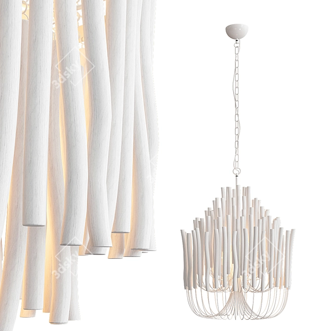 Elegant Tilda Chandeliers - 3 Types 3D model image 2