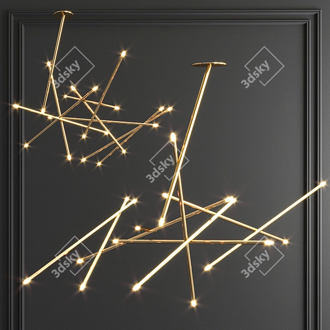 Billy Crossroads Kitami Chandelier - 3 Types: Elegant Illumination for Your Space 3D model image 2