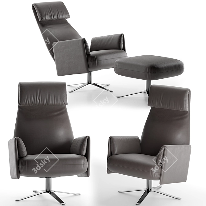 Alberta Senator: Ultimate Comfort Armchair 3D model image 1