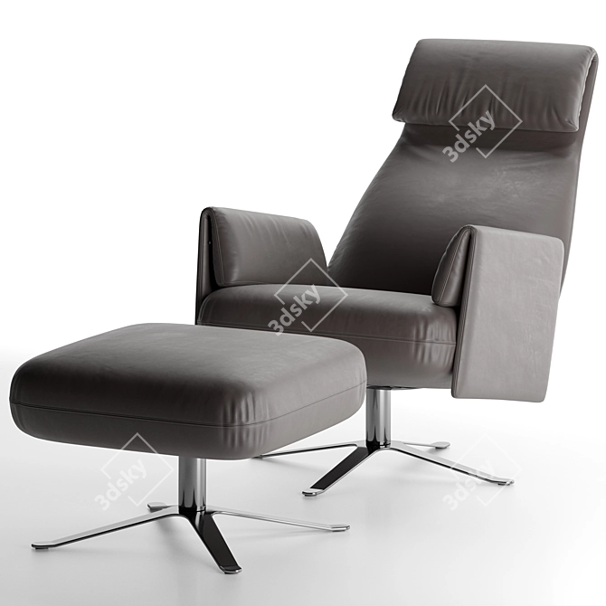 Alberta Senator: Ultimate Comfort Armchair 3D model image 3