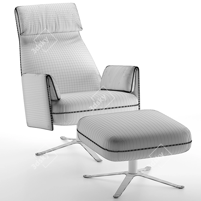 Alberta Senator: Ultimate Comfort Armchair 3D model image 4