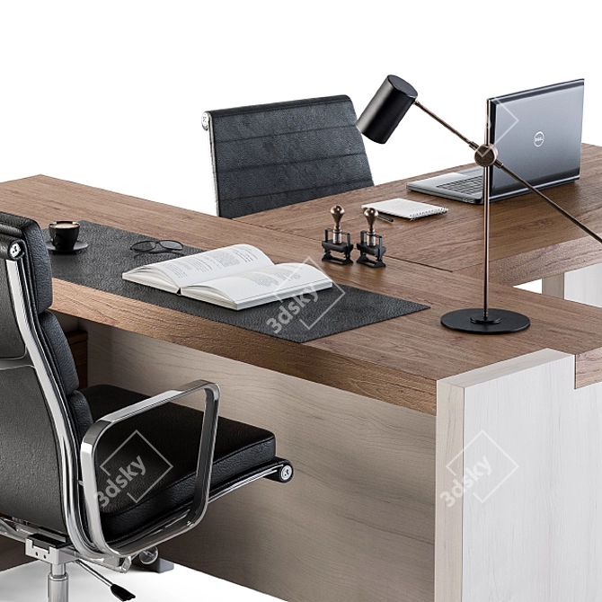 Elegant Office Furniture Set: Manager Edition 3D model image 4