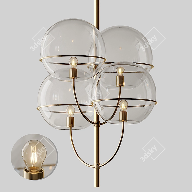 Lyndon Pendant: Timeless Elegance! 3D model image 1