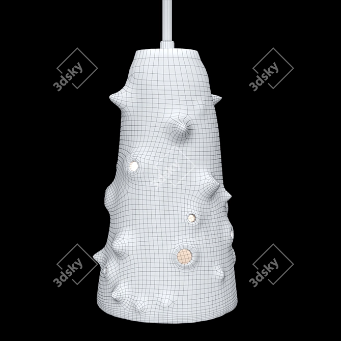 Sleek Ceramic Pendant Lamp 3D model image 3