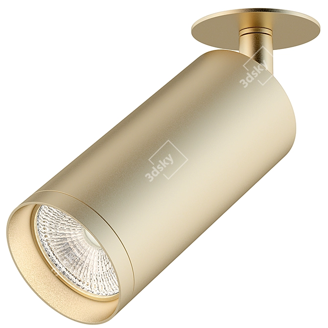 Maytoni Focus Ceiling Lamp - Matte Gold, GU10 Socket 3D model image 1