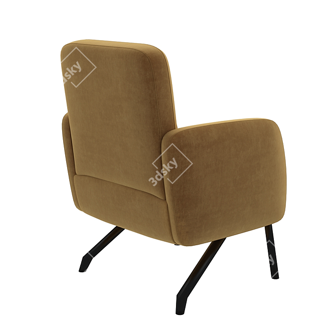 Elegant Euart Armchair: Style and Comfort 3D model image 3