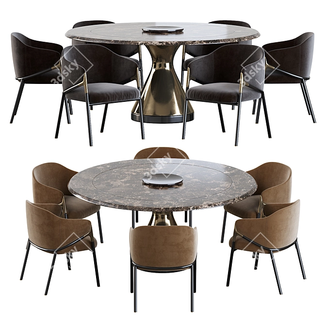  Elegant Hammer Guest Seating & Table 3D model image 1
