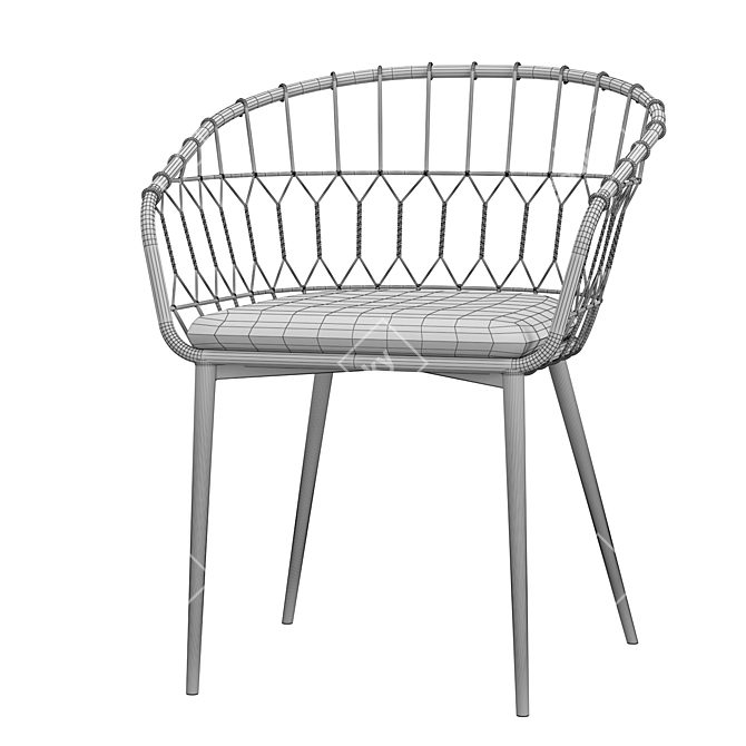 Ritorto Knox Outdoor Dining Chair 3D model image 5