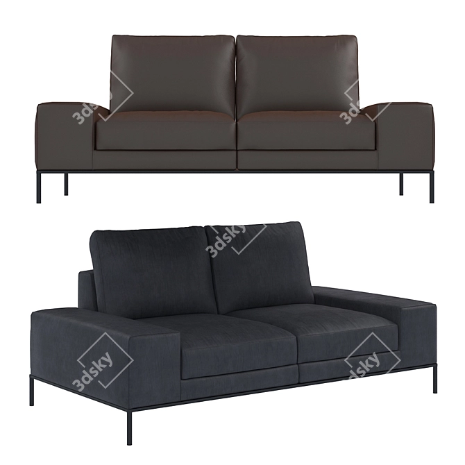 Luxury Darren Sofa: Stylish Comfort 3D model image 2