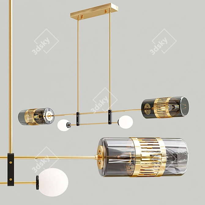 Trait Long Pendant Light 3D model image 1