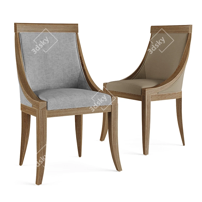 Magnolia Table & Florence Chair Combo 3D model image 2