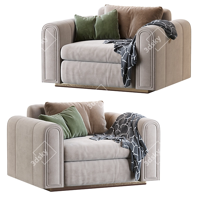 Elegant Ludovica Mascheroni Sofa 3D model image 1