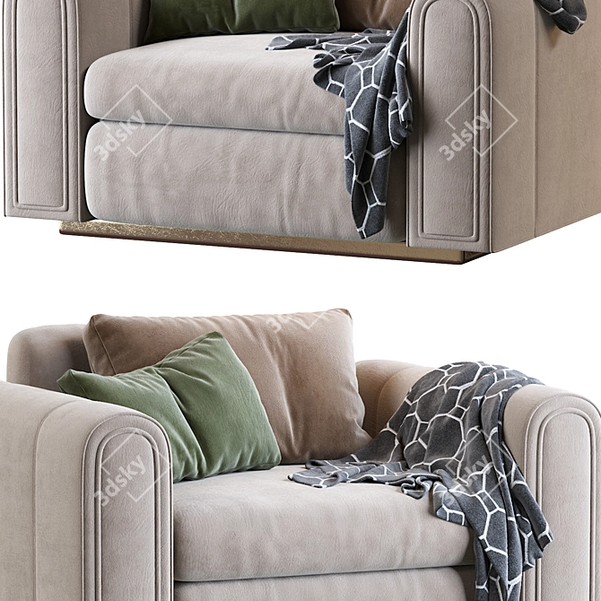 Elegant Ludovica Mascheroni Sofa 3D model image 3