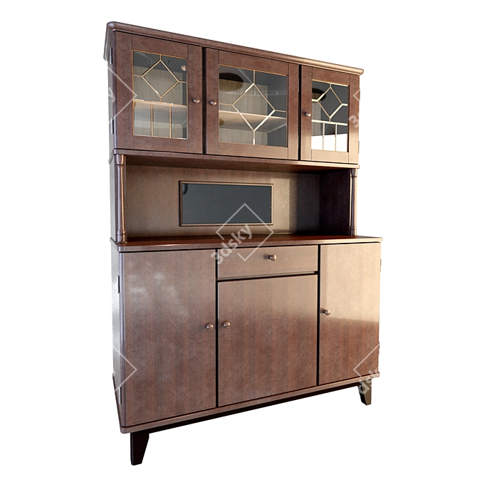 Vintage Buffet Cupboard 3D model image 2