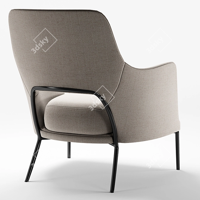 Elegant Flexform Joyce Armchair 3D model image 3