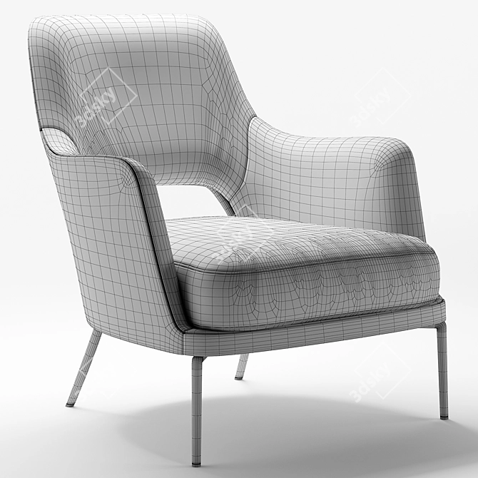 Elegant Flexform Joyce Armchair 3D model image 5