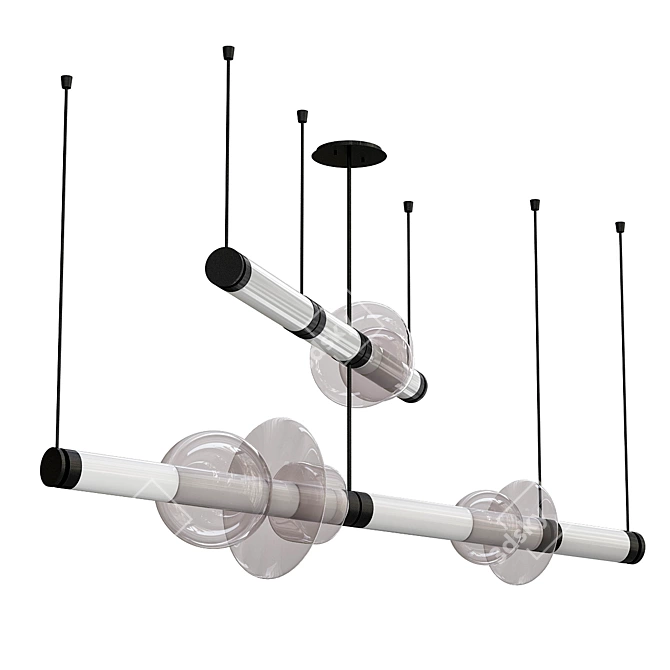 Illuminating Elegance: Luna LED Chandelier 3D model image 1