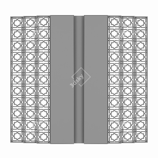 Elegant Dividing Screen 3D model image 4