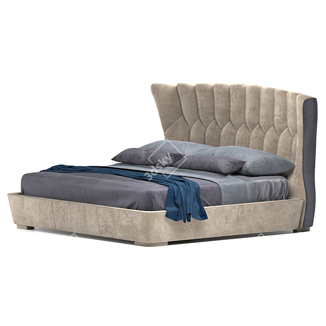  Mollie Bed: Sleek and Stylish Slumber 3D model image 3