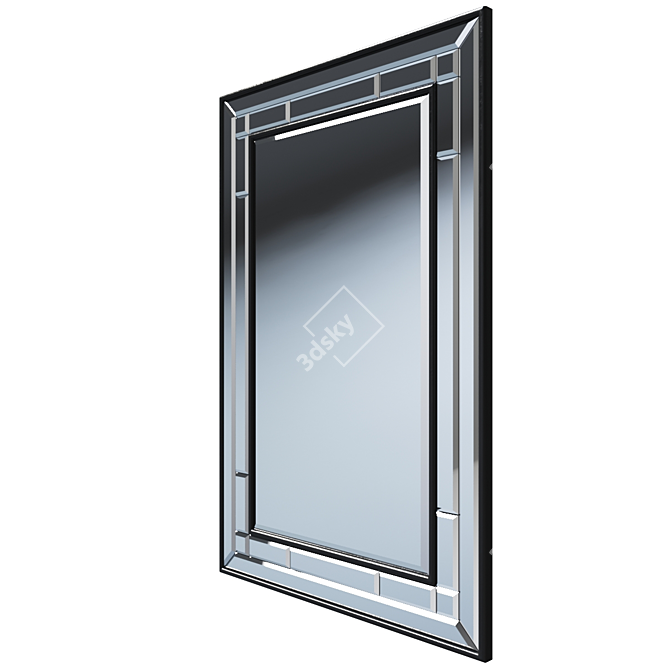 Elegant Andella Beveled Edge Mirror 3D model image 2