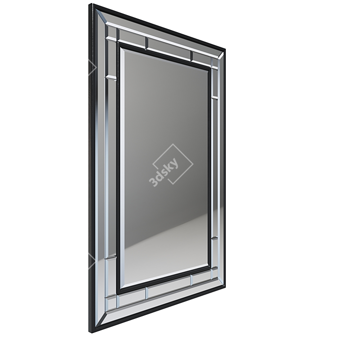 Elegant Andella Beveled Edge Mirror 3D model image 3