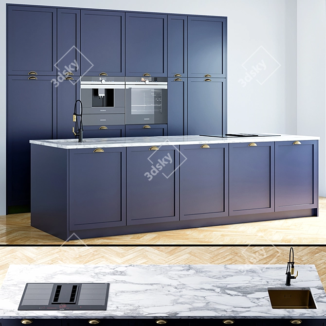 Siemens Kitchen Unit w/ Brizo Faucet 3D model image 4