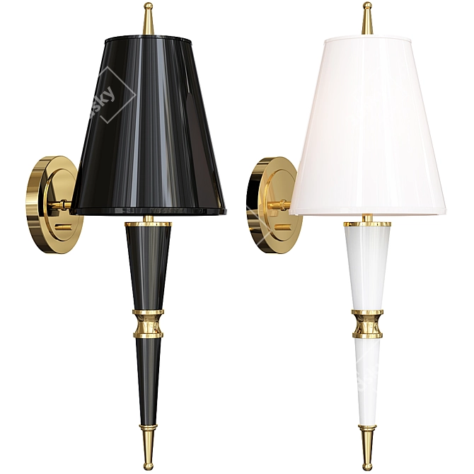 Title: Versailles Wall Sconce: Elegant and Modern 3D model image 1