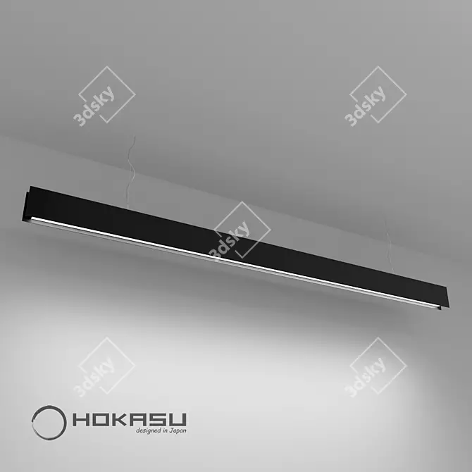 Elegant I-Beam Linear Light 3D model image 3