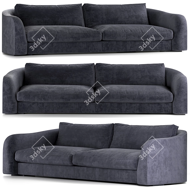 Modern Luxury Simon Sofa by Ulivi 3D model image 1